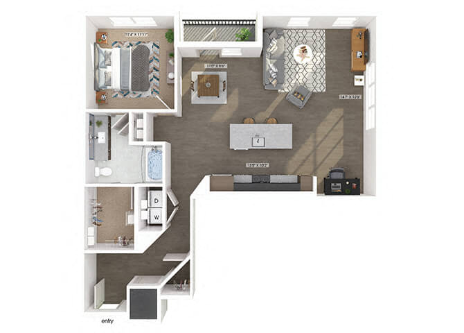 A10 Floorplan Image at The Belhaven Apartments in Alexandria, VA