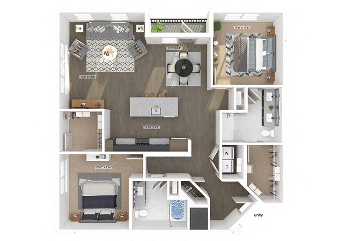 B06 Floorplan Image at The Belhaven Apartments in Alexandria, VA