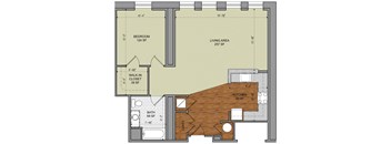 One Bed One Bath Large