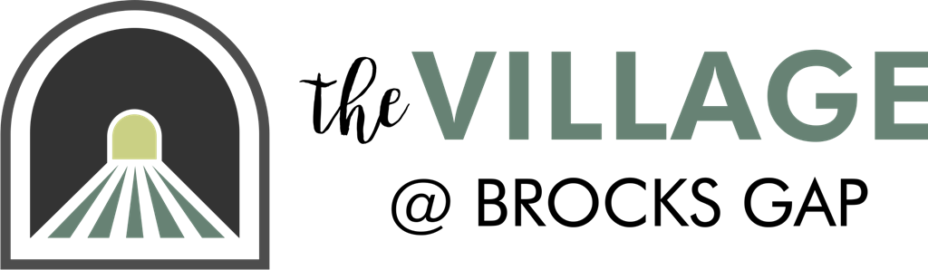 A graphic of a village with a light at the end of a tunnel.