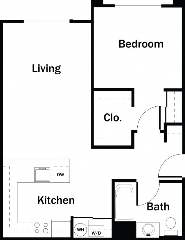 1 Bedroom, 1 Bath B - Renovated
