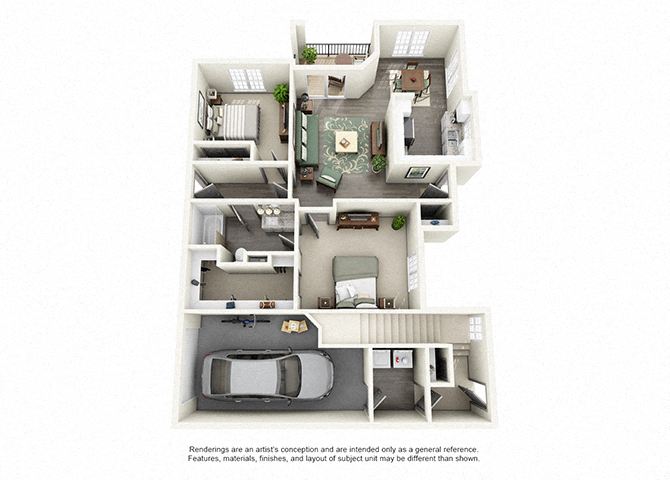 D2 floorplan at Aston at Cinco Ranch, Katy