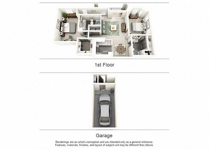 E floorplan at Aston at Cinco Ranch, Texas