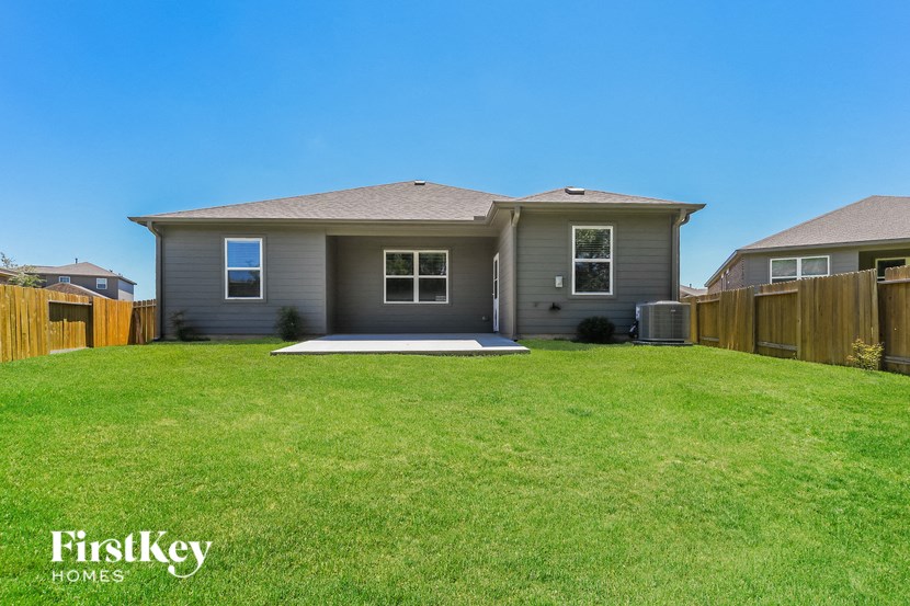 a with a yard and a fence