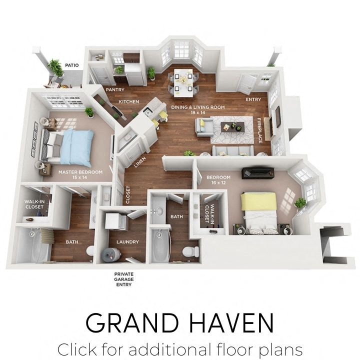 2 bedroom, 2 bathroom