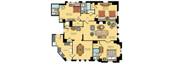 three bedroom floorplan