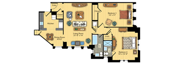 two bedroom floorplan