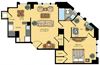 One Bedroom and Den Floorplan One Bedroom and Den Floorplan