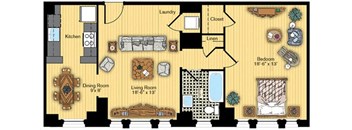 One Bedroom Floorplan