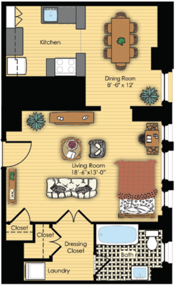 studio floorplan