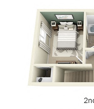 3D Watercress 3D Watercress 2 bedroom townhome. 1st floor kitchen-dining-living-half bath. 2nd floor bedrooms-shared full bath-laundry. large closets