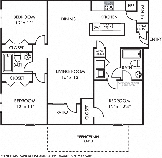 Biltmore with Fenced-in Yard