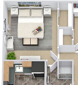 Castlewood 3D 3D Castlewood 3 bedroom apartment. kitchen with dining area. living room. in-unit laundry. 2 full baths. one with shower. large closets.