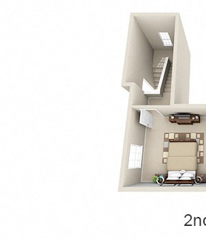 Camden 3D. 3 bedroom apartment. 1st floor entry. Kitchen with bartop open to living/dinning rooms. 2 full bathrooms, double vanities. Walk-in closets. Master on 3rd floor. Patio/balcony.