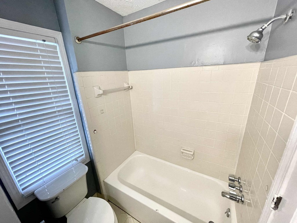 a bathroom with a toilet and a tub and a sink