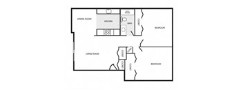 2 Bedroom 1 Bathroom