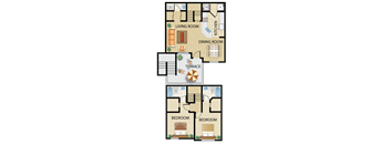 Two Bed Two and Half Bath