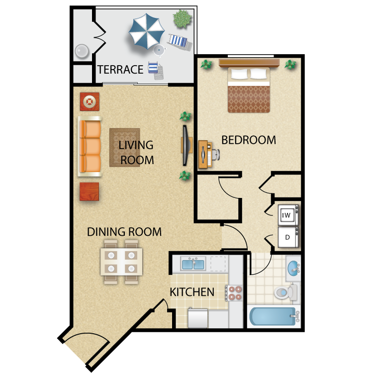 Two Bed Two Bath