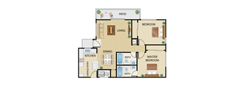 Two Bedroom-Two Bath