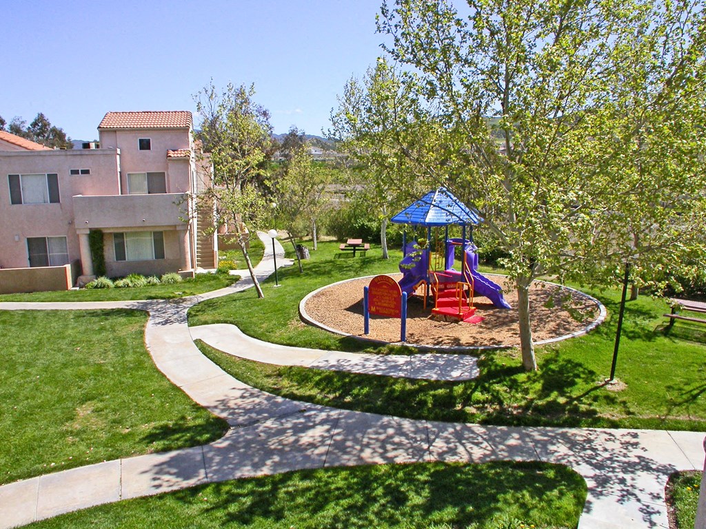 our playground is centrally located in the middle of our community