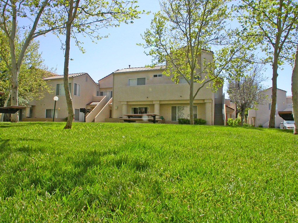 the view of the house from the yard