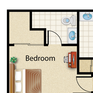 2 Bed 2 Bath (2x2vi-b)