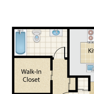 2 Bed 2 Bath (2x2vi-d)