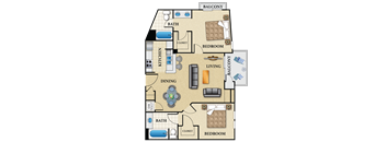 Two Bedroom-Two Bath