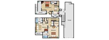 Two Bedroom-Townhouse-Two and One Half Bath