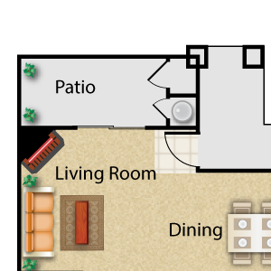 Three Bedroom-Townhouse-Two and One Half Bath