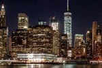 the skyline of the city of nyc at night