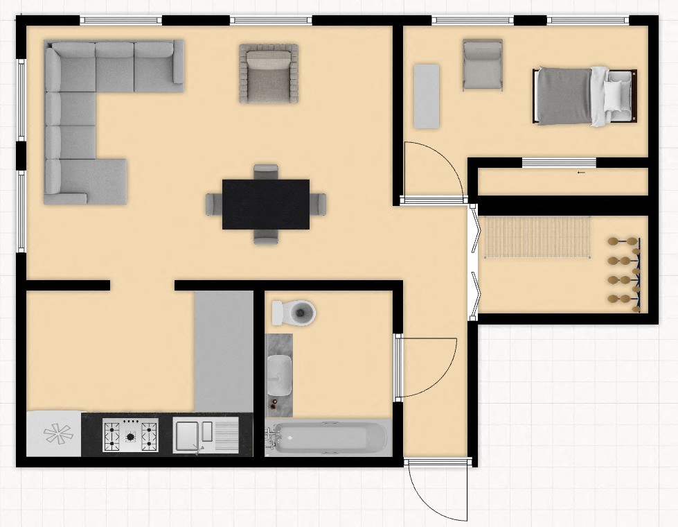 1 Bdr Floorplan