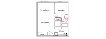 1 Bedroom, 1 Bathroom