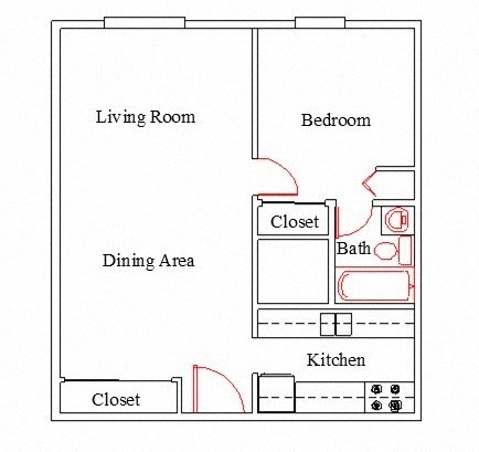 411 East Washington 1 Bed Apartment for Rent - Photo Gallery 2