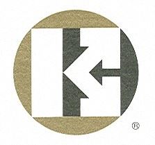 a logo with an arrow inside of a circle