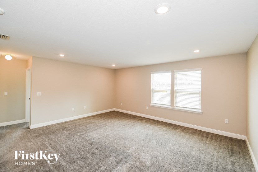 the living room is clean and ready to use