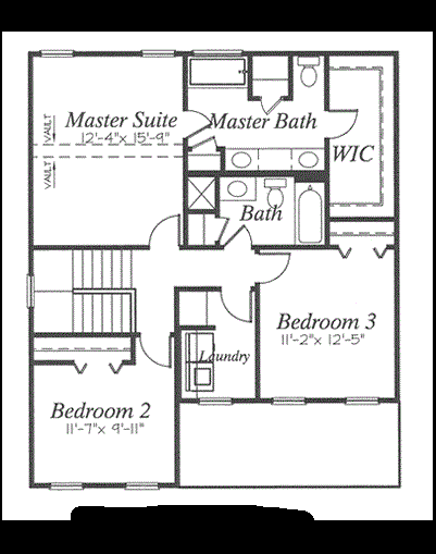 a floor plan of a house with a bath and a master bath