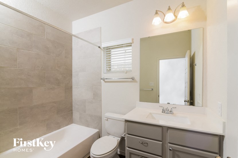 a bathroom with a sink and a toilet and a mirror