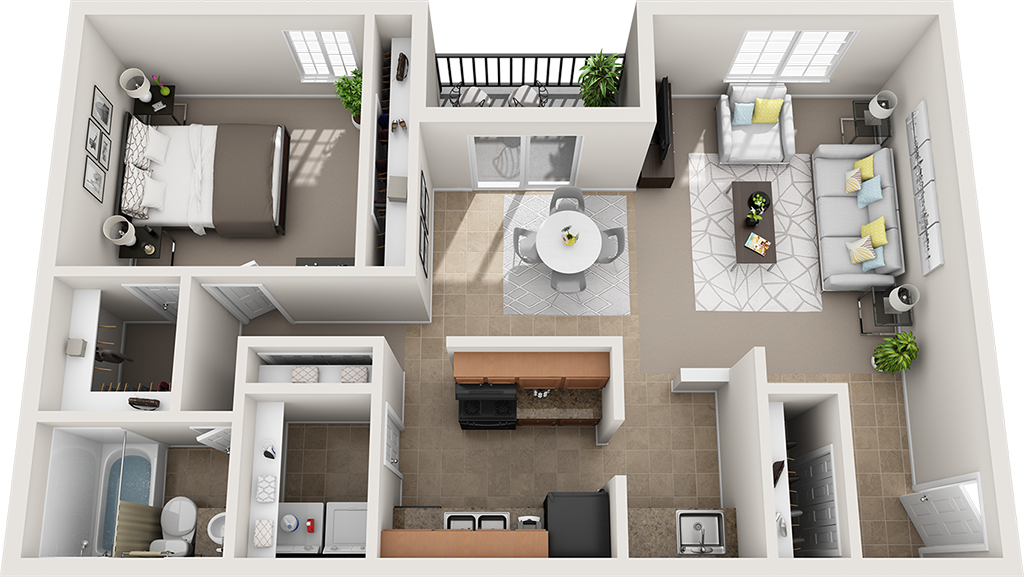 Garden I Floor Plan at Sienna Ridge, Georgia, 30345