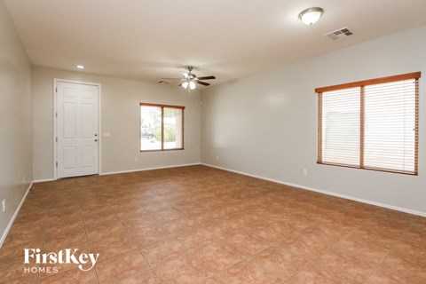 the living room is clean and ready to use