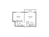 1 Bed 1 Bath The Willow Floor Plan 1 Bed 1 Bath The Willow Floor Plan at Coach House, Chelmsford, MA