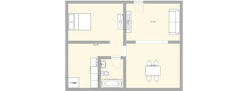 2/1 700 sqft