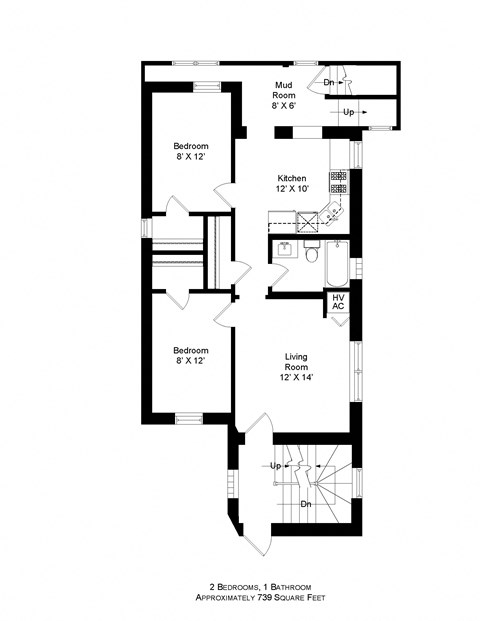 a floor plan of a house with a garage and a staircase