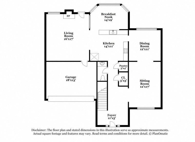 the schematic diagram of the floor plan of the house