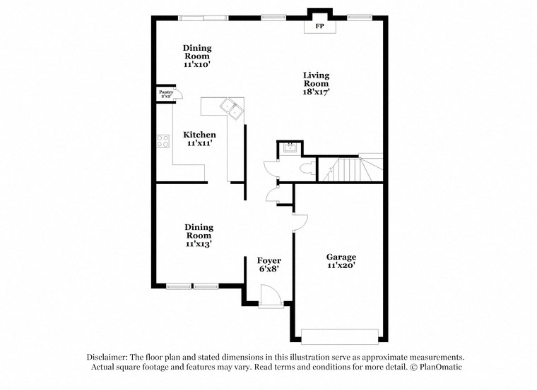 the schematic diagram of the floor plan of the residence