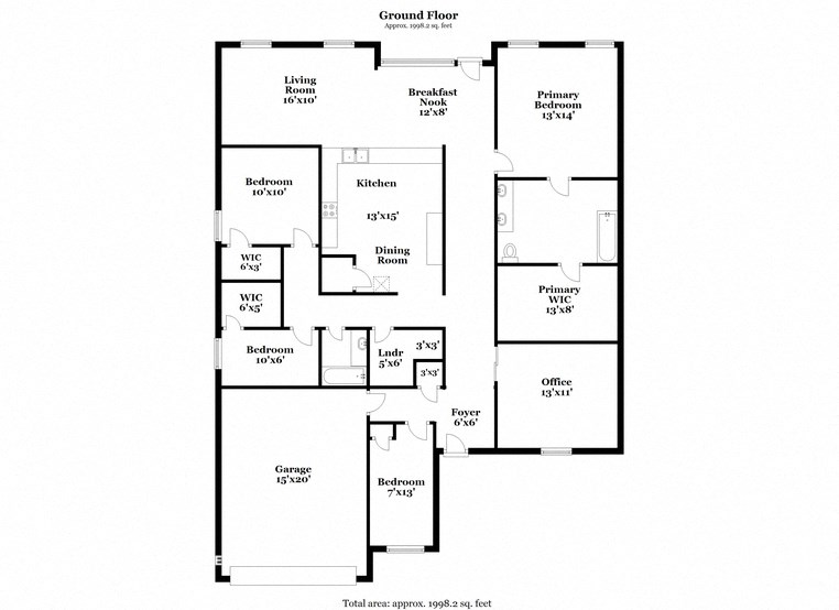 floor plan of the second level of the house with garage and terrace