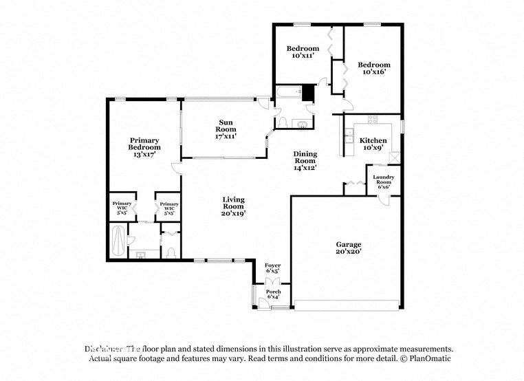 the schematic floor plan of the residence