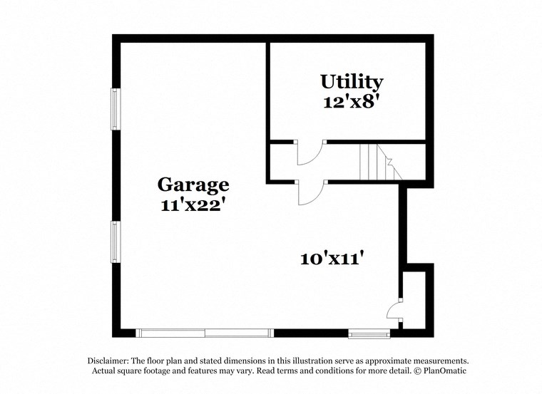 a drawing of a floor plan of a house with a garage