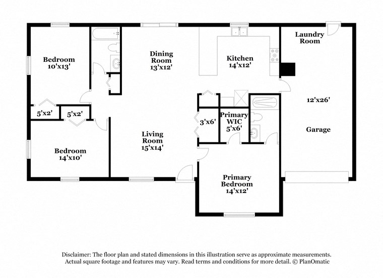 this floor plan is an approximation of a floor plan for a house