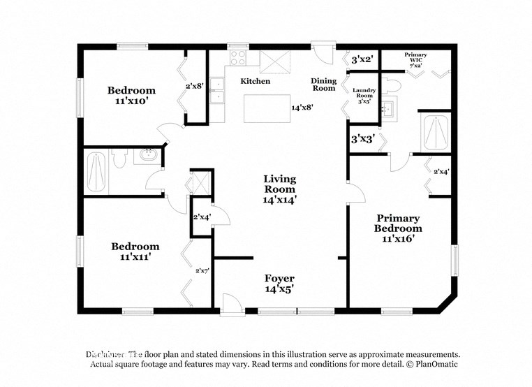 this floor plan is an approximation of our floor plan and may not include all measurements